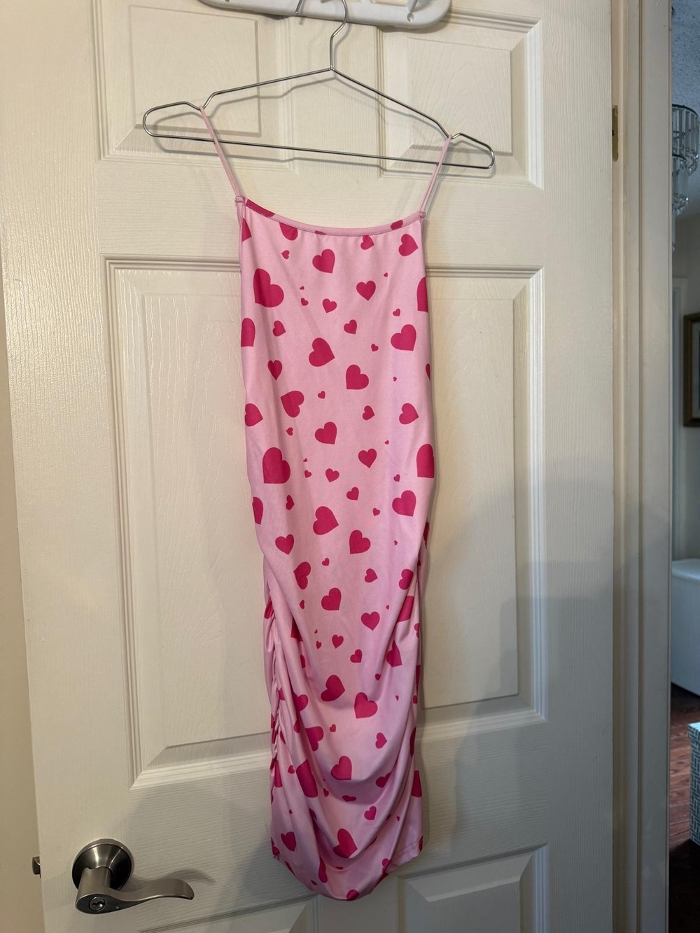 Xhilaration Pink Heart Print Slip Dress